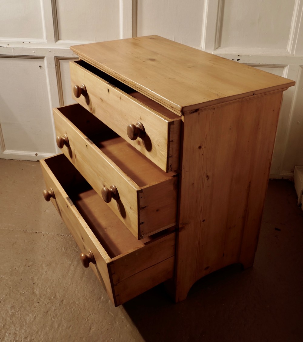 Victorian Stripped Pine Chest of Drawers  View III