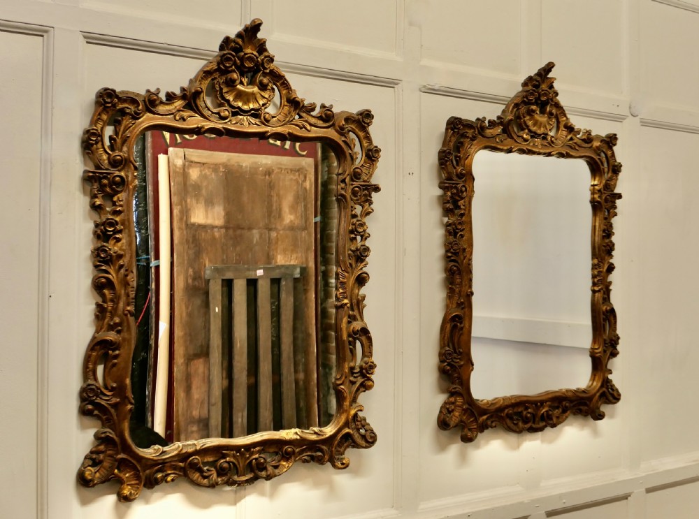 Pair of 19th Century French Gilt Mirrors