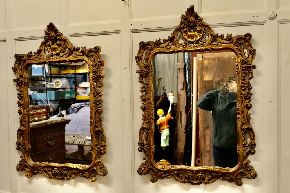 Pair of 19th Century French Gilt Mirrors View III