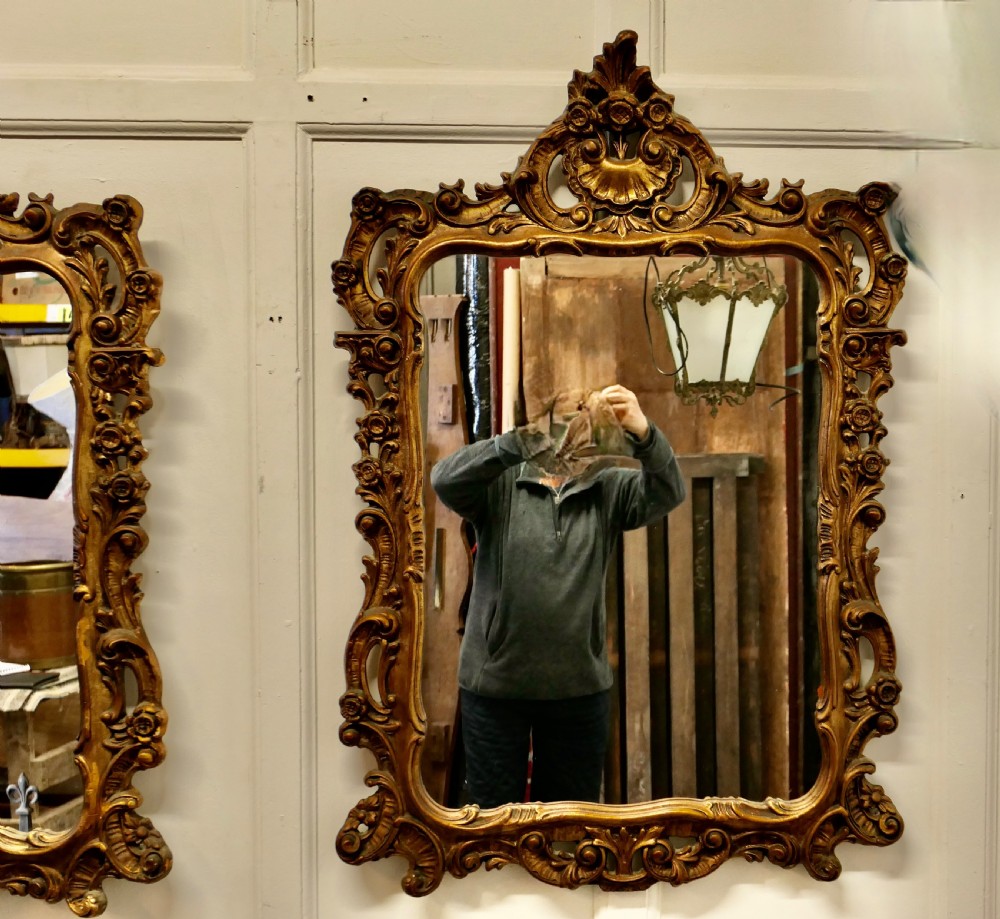 Pair of 19th Century French Gilt Mirrors View IV