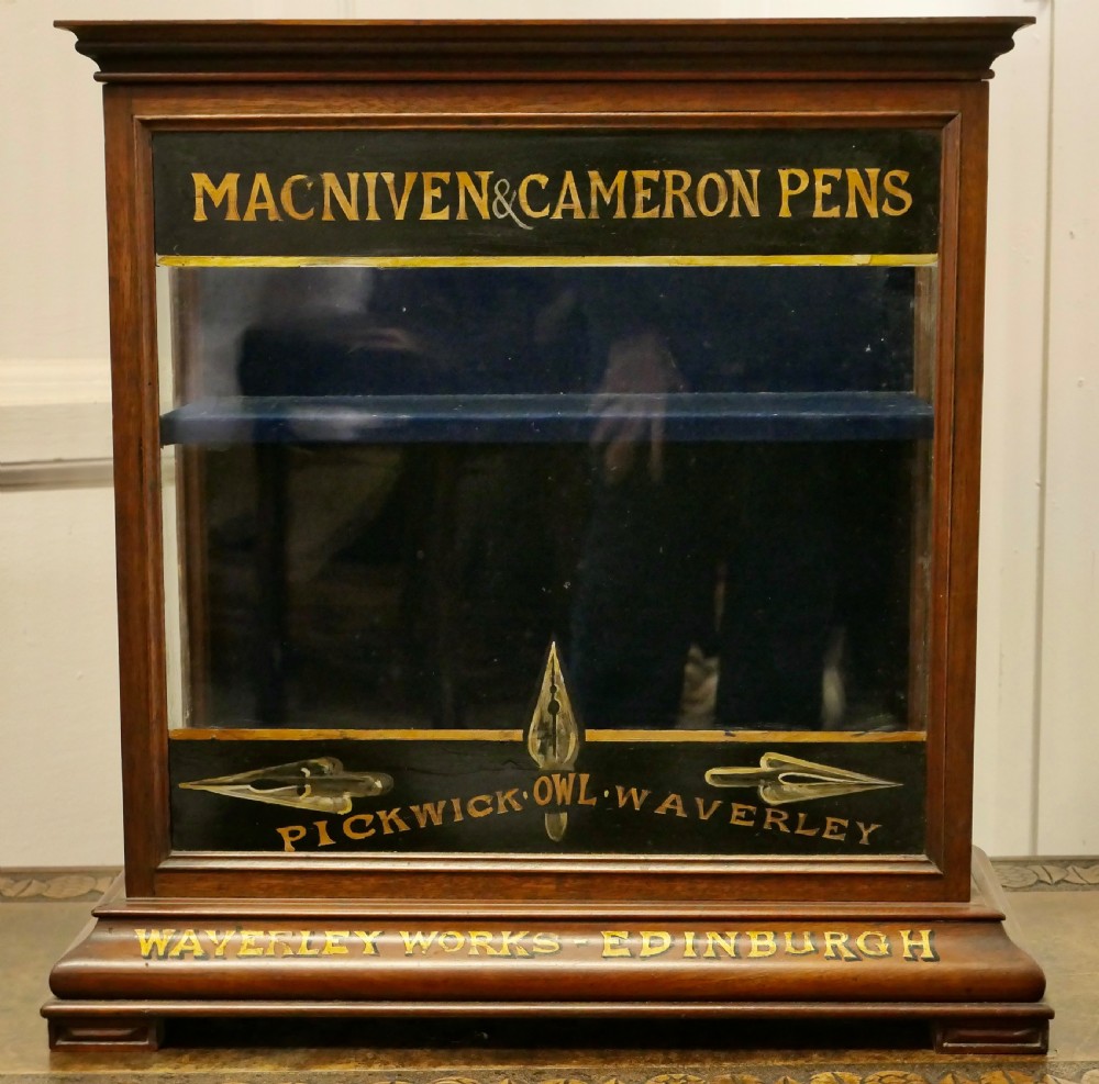 Victorian Stationers Cupboard, Macniven & Cameron Pens Display Cabinet