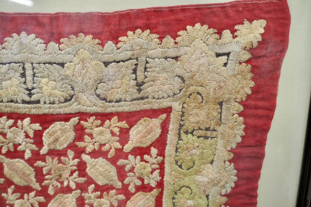 Large Hand Embroidered Coverlet  View III