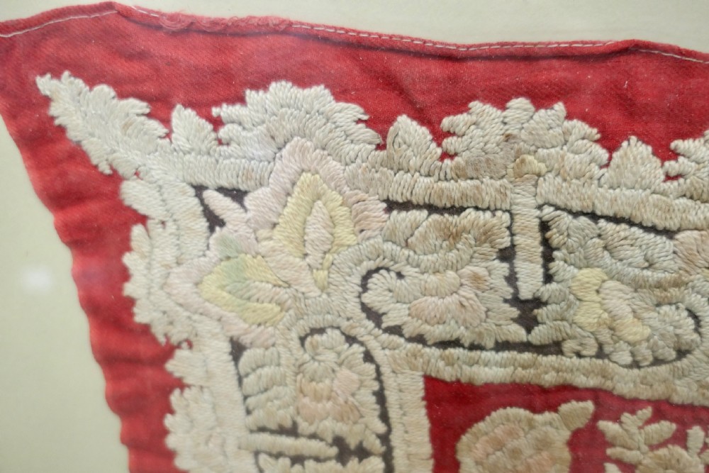 Large Hand Embroidered Coverlet  View V