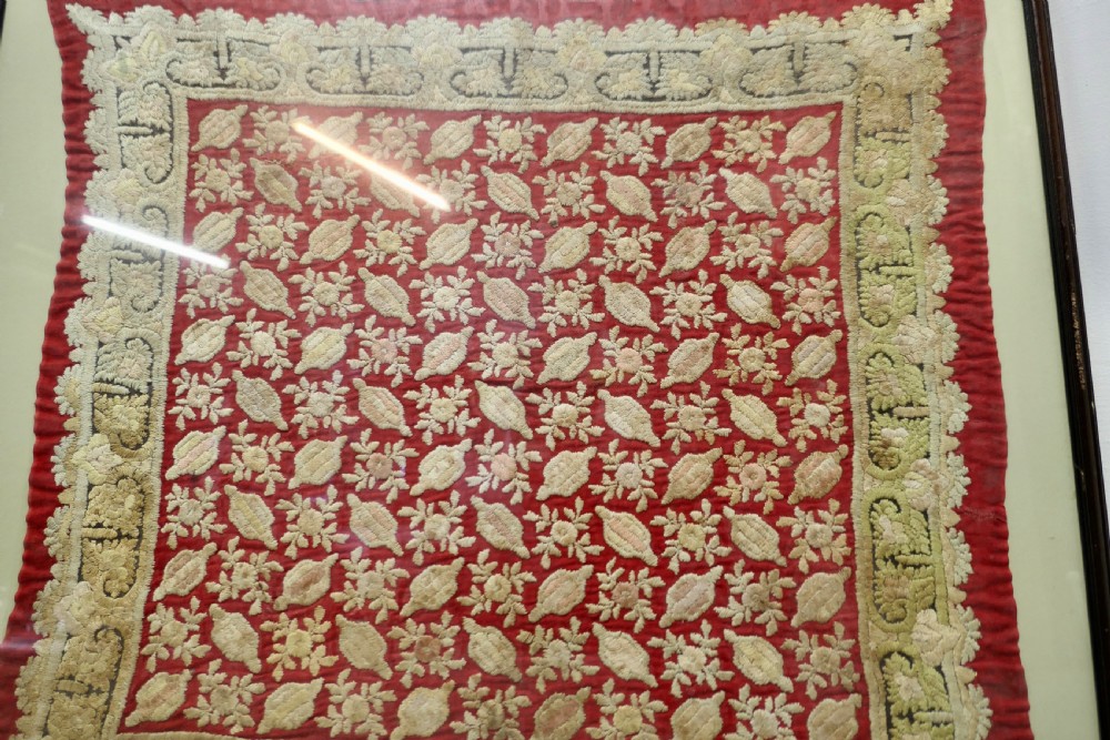 Large Hand Embroidered Coverlet  View VI