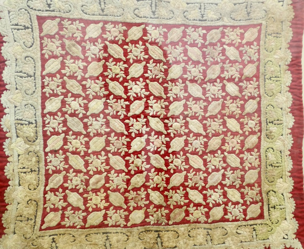 Large Hand Embroidered Coverlet  View VIII