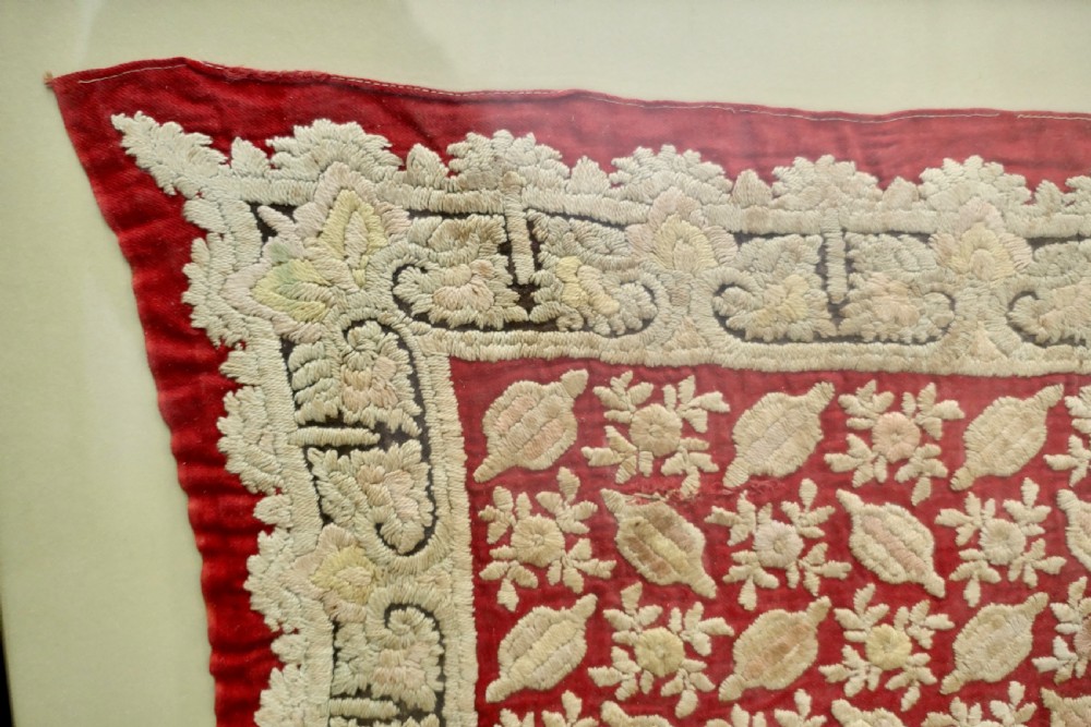 Large Hand Embroidered Coverlet  View IX