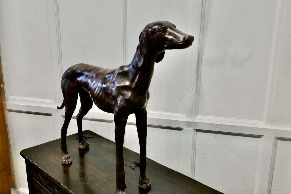 Large Bronze Statue of a Dog View II
