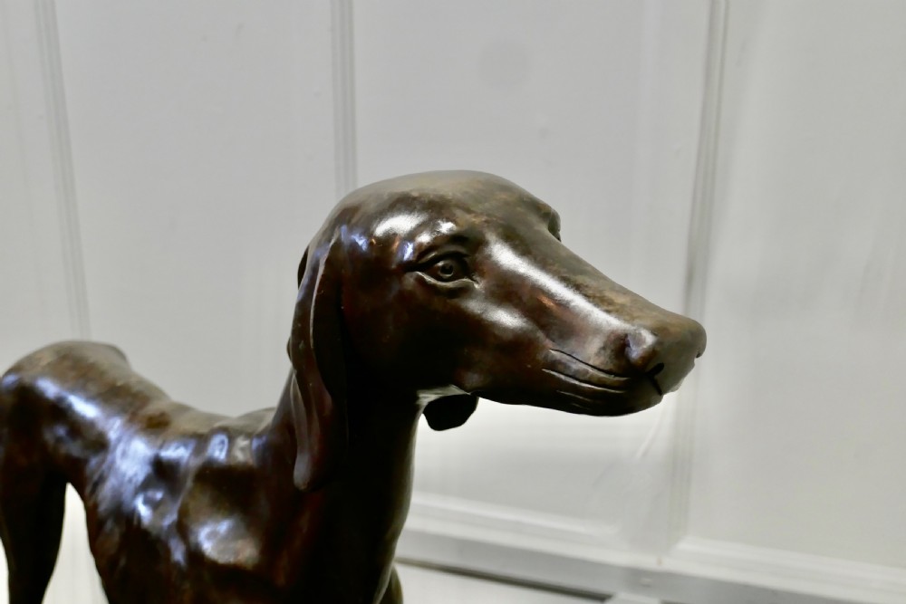 Large Bronze Statue of a Dog View III