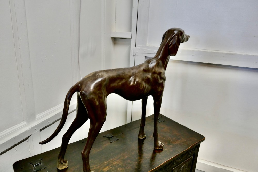 Large Bronze Statue of a Dog View VI