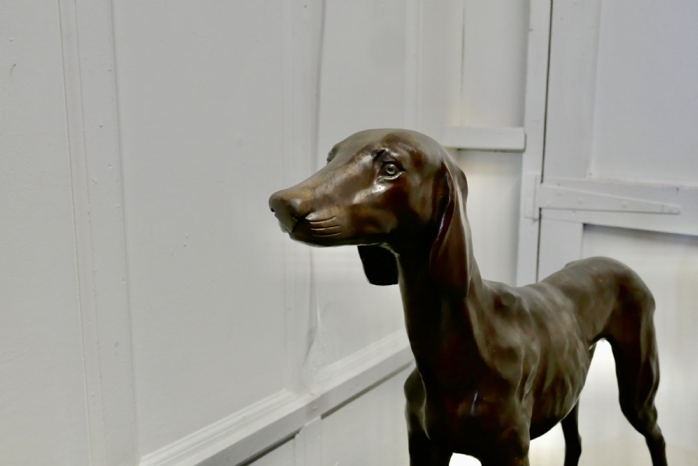 Large Bronze Statue of a Dog View VII