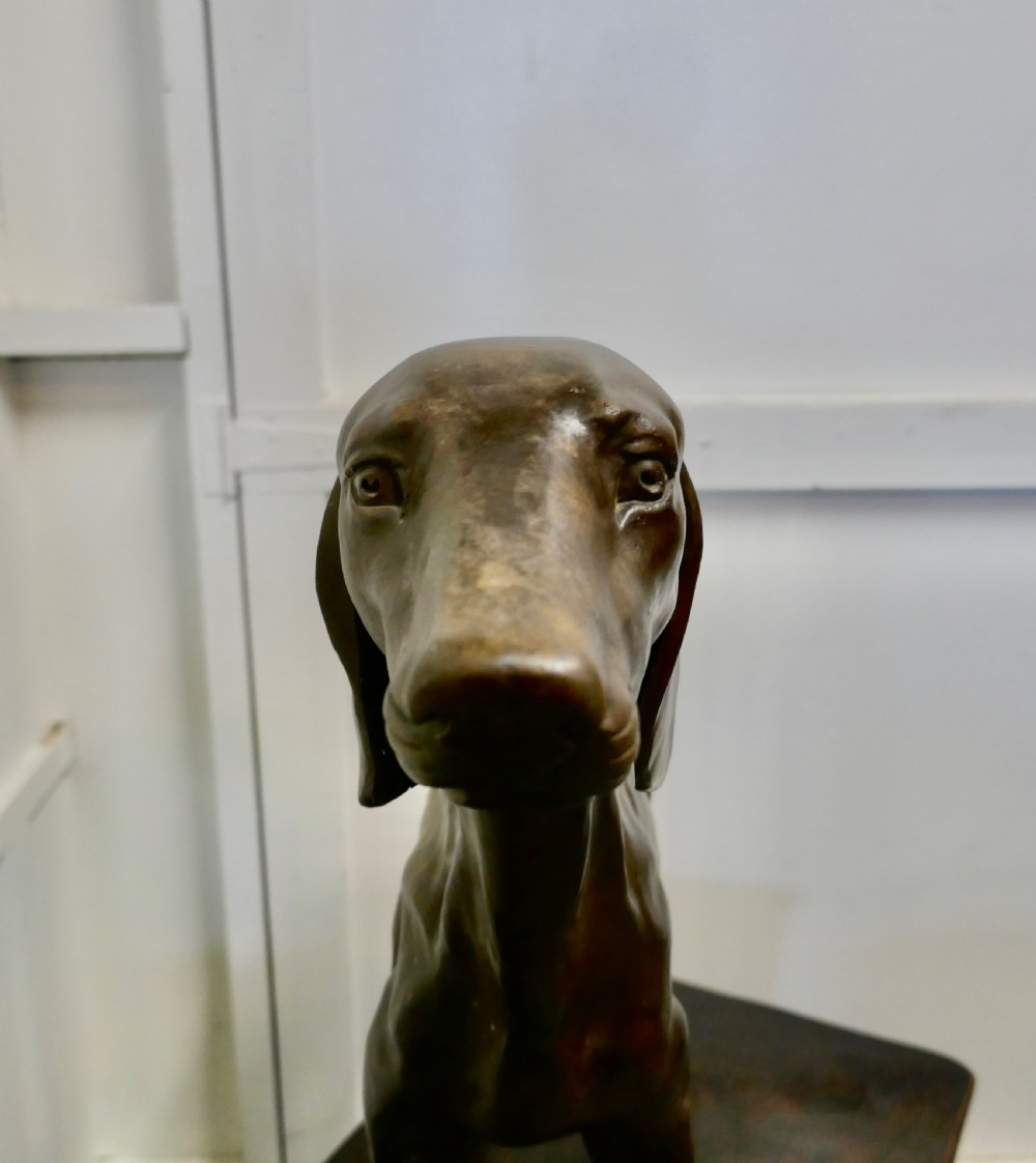 Large Bronze Statue of a Dog View IX