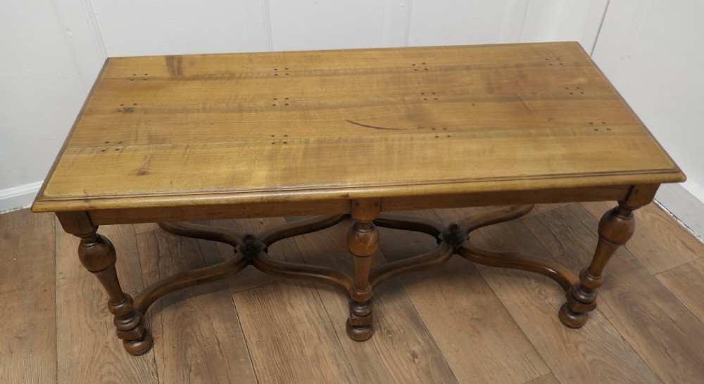 Long French Provincial Walnut Coffee Table View II
