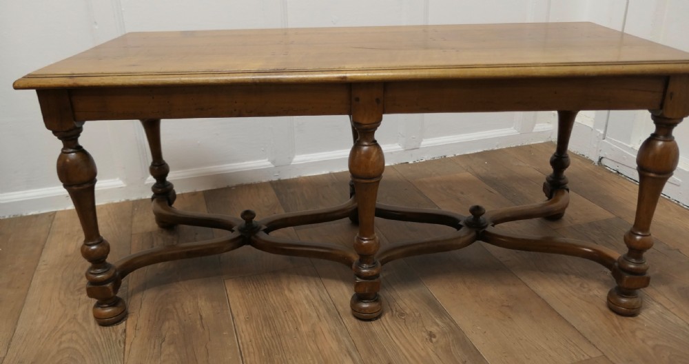 Long French Provincial Walnut Coffee Table View III
