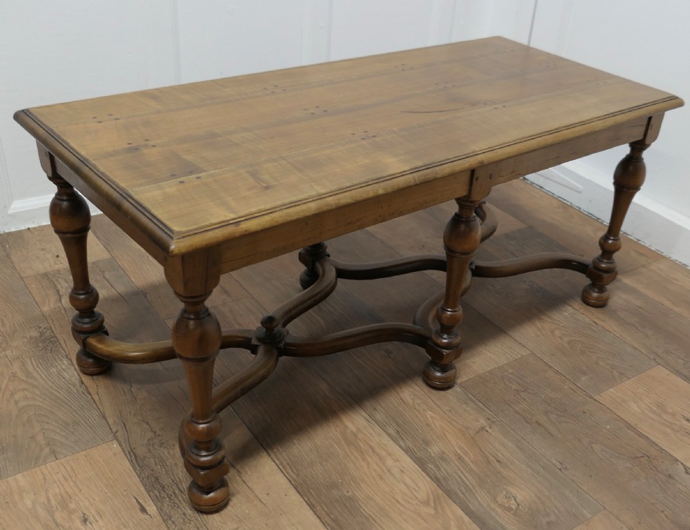 Long French Provincial Walnut Coffee Table View VI