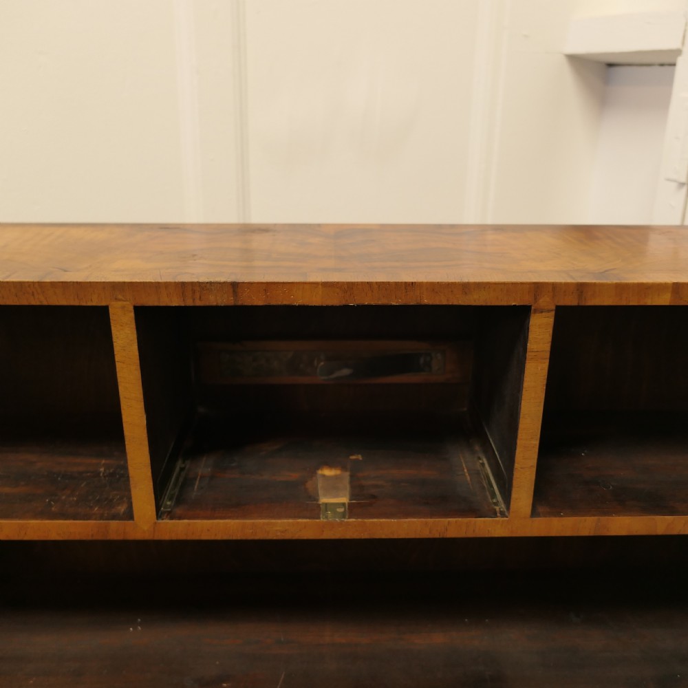 A Superb Odeon Style Walnut Open Bookcase View VII