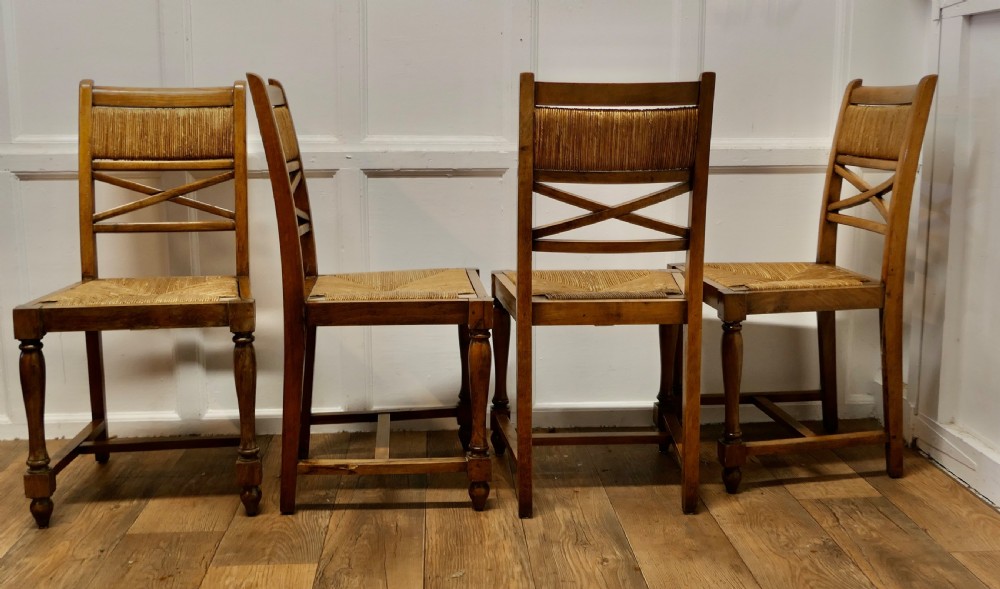 A Set of 6 French Golden Oak Country Dining Chairs  View IV