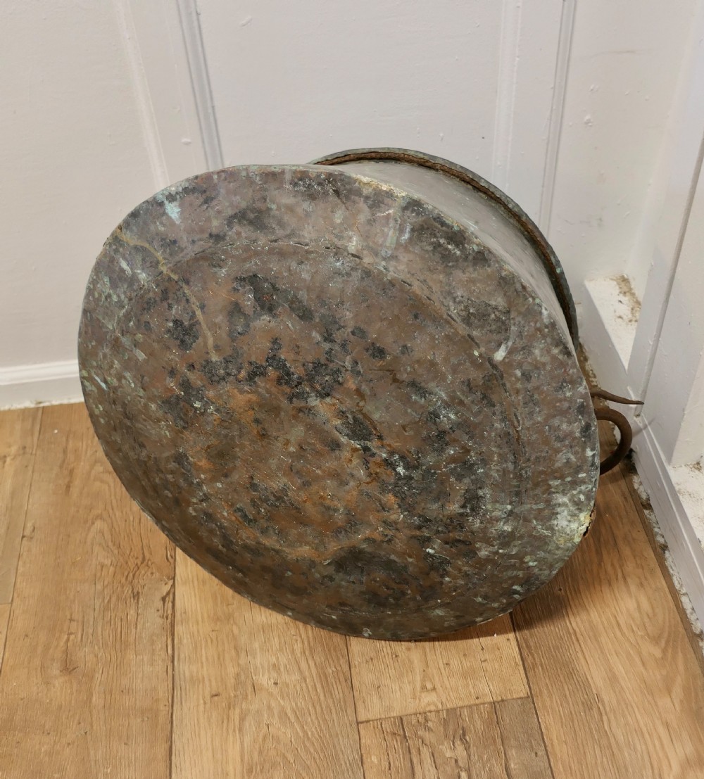 Large Georgian Copper Cauldron or Log Bin   View VII