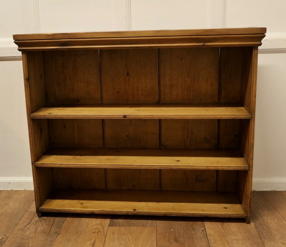 Victorian Pine Open Book Case, Wall Shelves