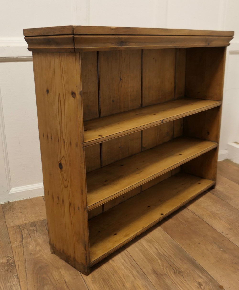 Victorian Pine Open Book Case, Wall Shelves View II