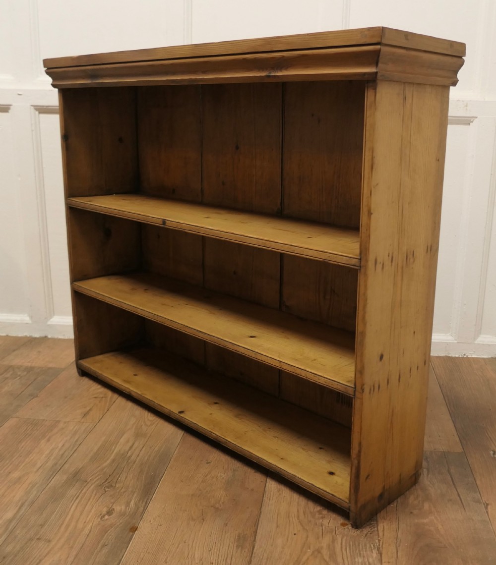 Victorian Pine Open Book Case, Wall Shelves View III