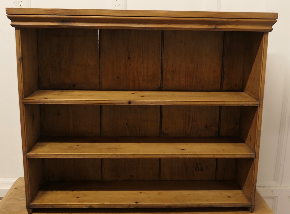 Victorian Pine Open Book Case, Wall Shelves View V