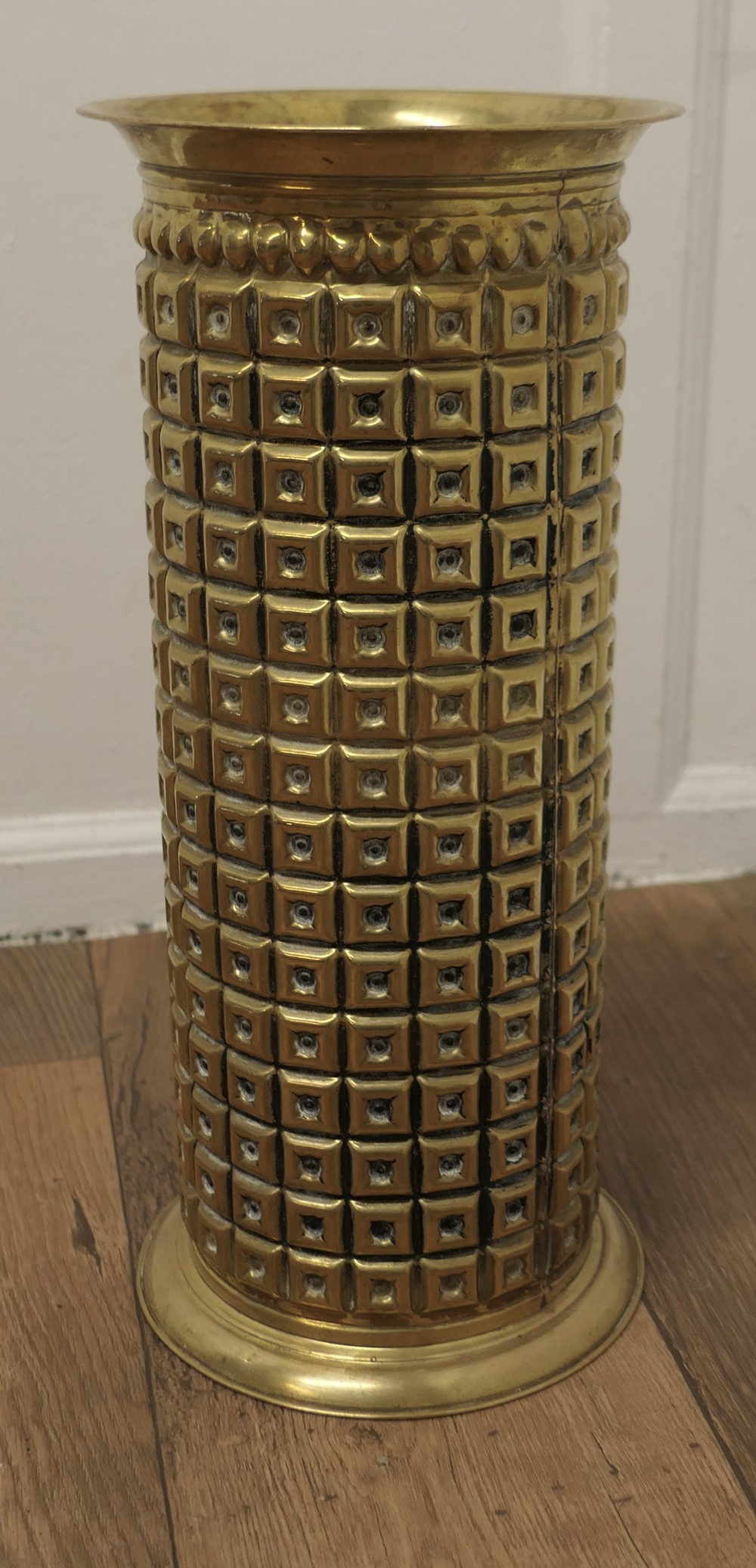 Art Deco Brass Stick Stand, Umbrella Stand