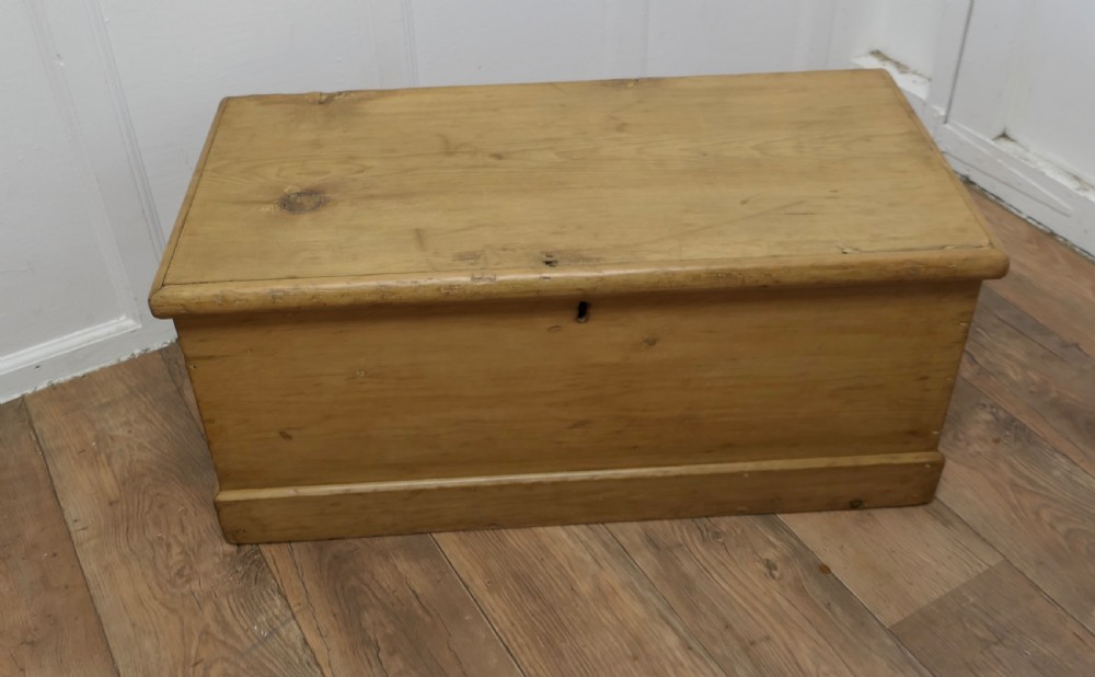 Original Large Victorian Stripped Pine Blanket Box, View II