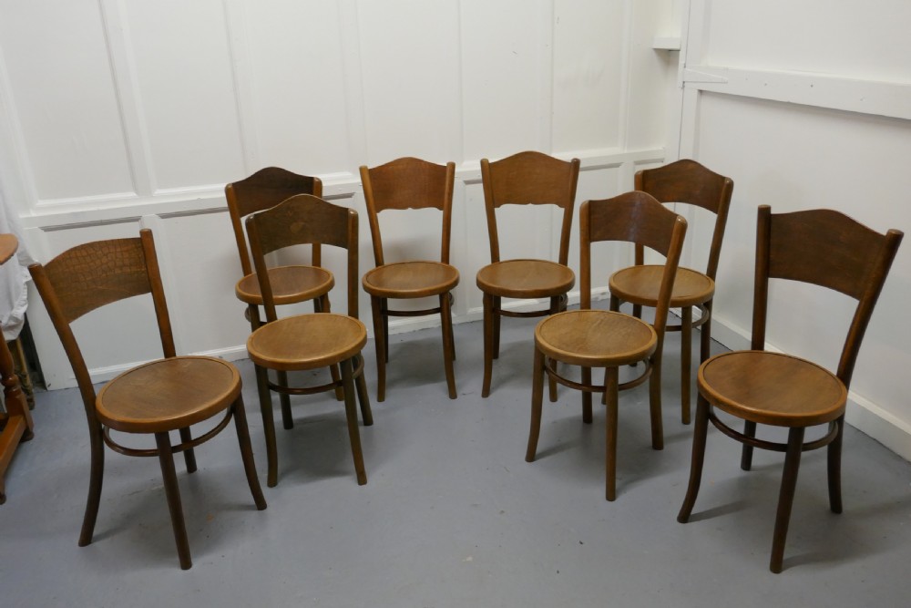 Harlequin Set of 8 French Bistro or Cafe Bentwood Chairs View IV