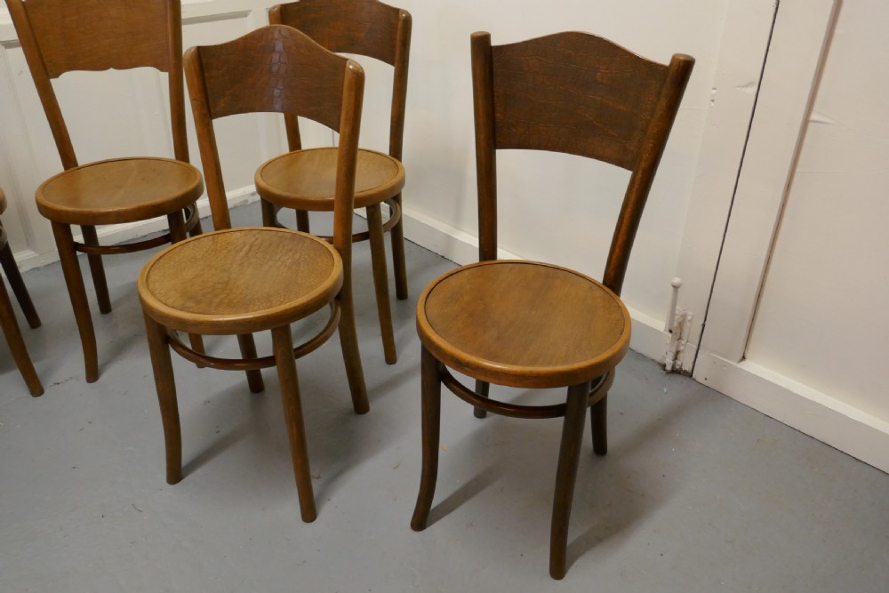 Harlequin Set of 8 French Bistro or Cafe Bentwood Chairs View V
