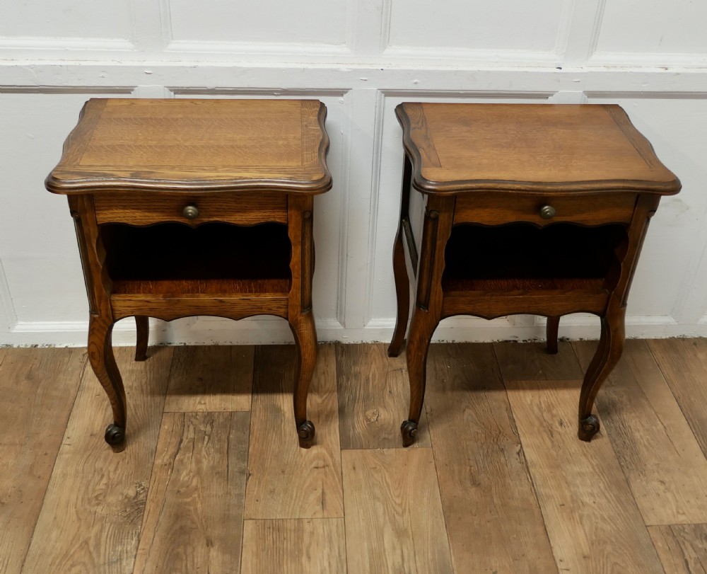 Pair of French Oak Bedside Cabinets  View II