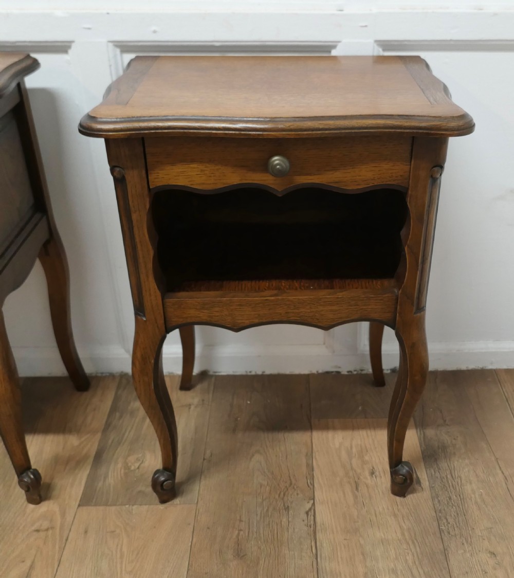 Pair of French Oak Bedside Cabinets  View III