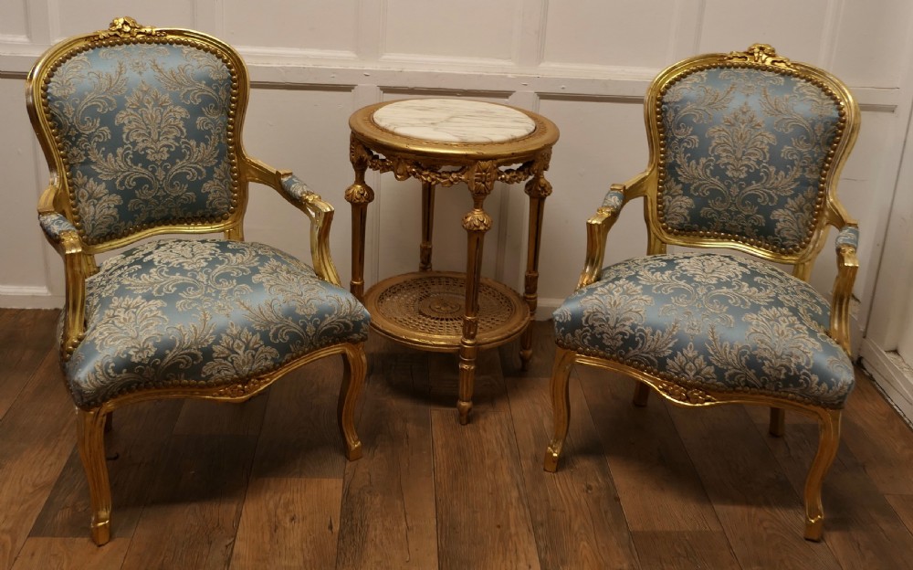 A Superb Pair of French 19th Century Gilt Salon Chairs View II