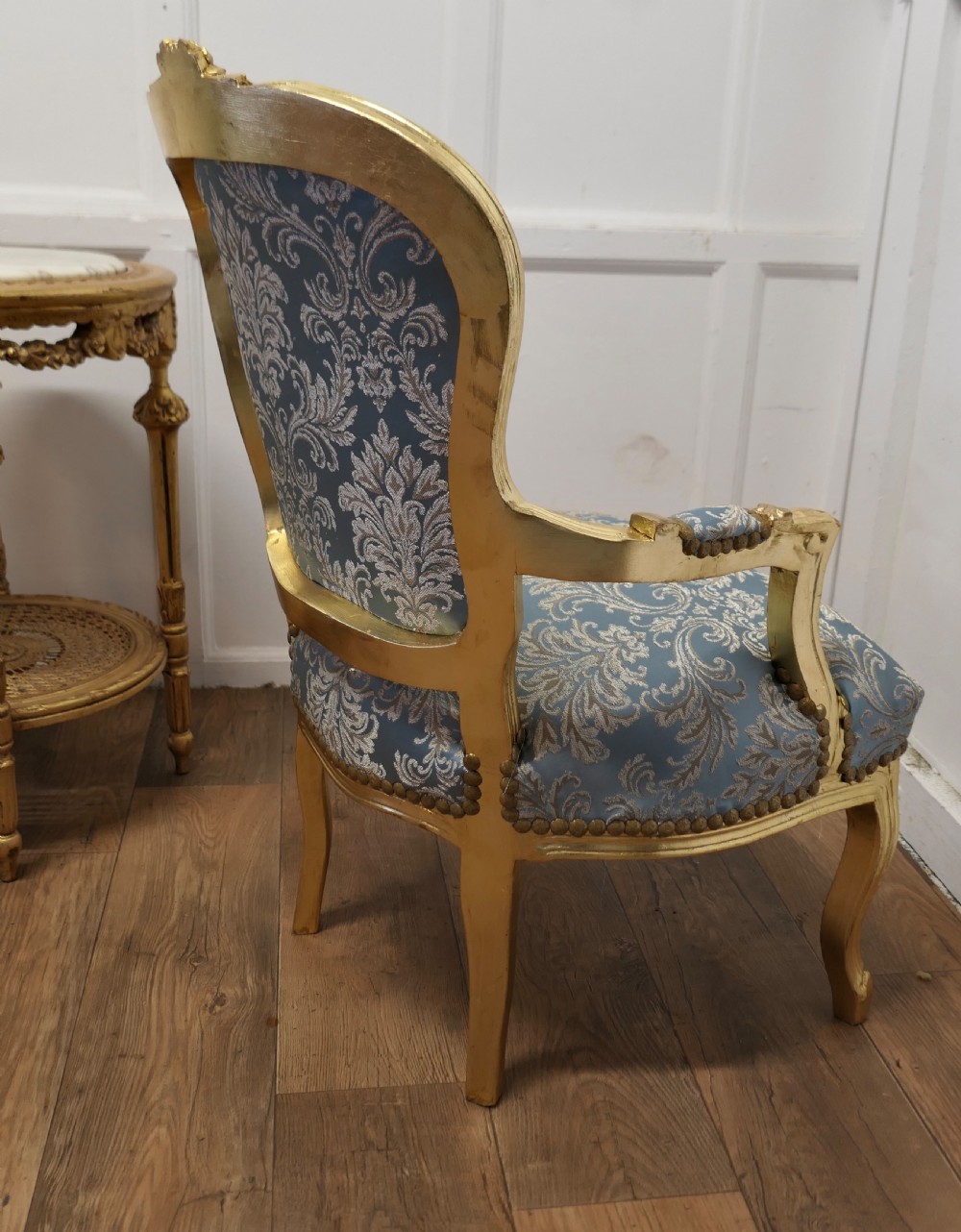 A Superb Pair of French 19th Century Gilt Salon Chairs View IV