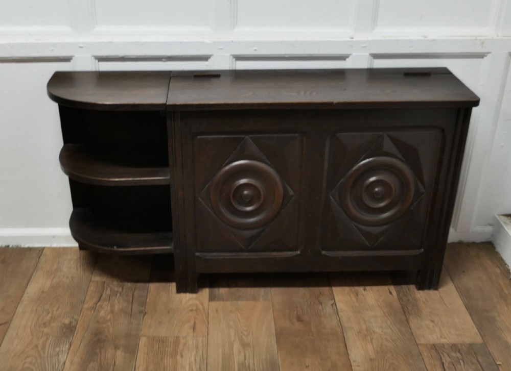 Bretton Oak Bench, Hall Seat with Shoe Cupboard View II