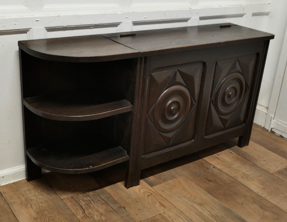 Bretton Oak Bench, Hall Seat with Shoe Cupboard View III