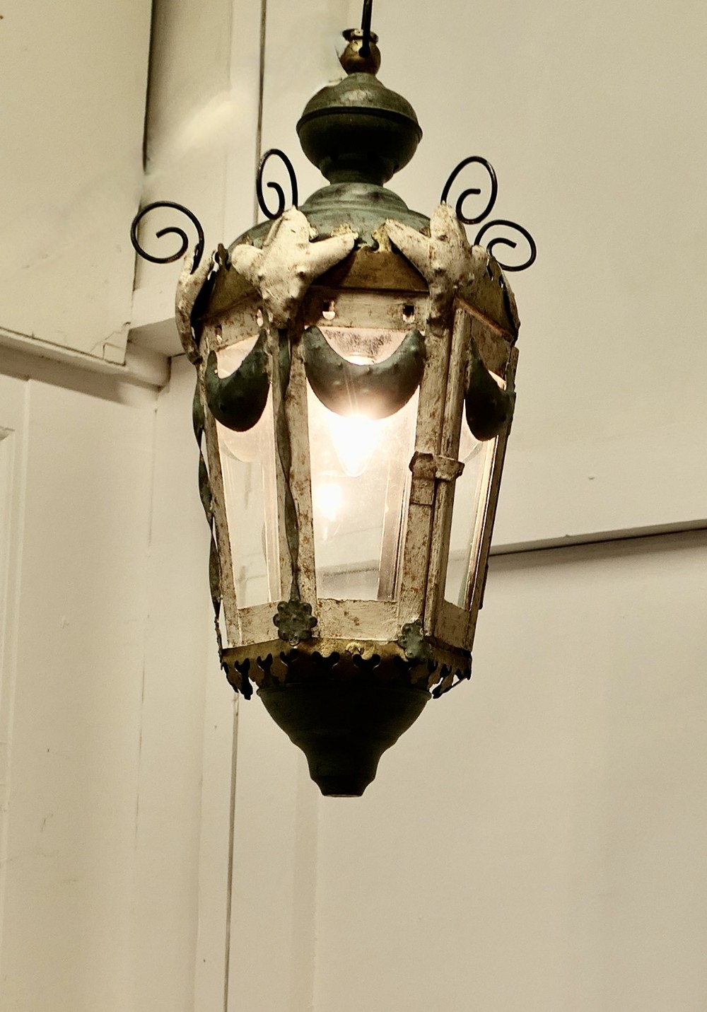 A Very Decorative Italian Tolwear Lantern