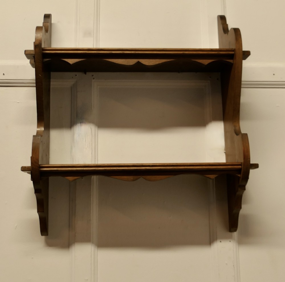 Oak Wall Hanging Book Shelf 