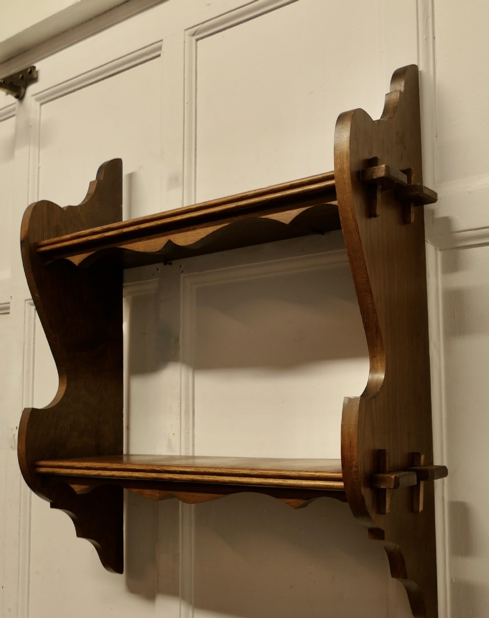 Oak Wall Hanging Book Shelf  View IV