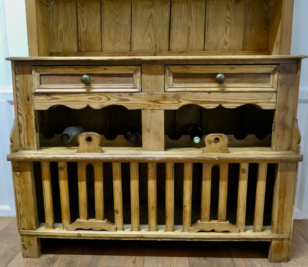 19th Century Rustic Pine Irish Chicken Hutch Dresser View IV