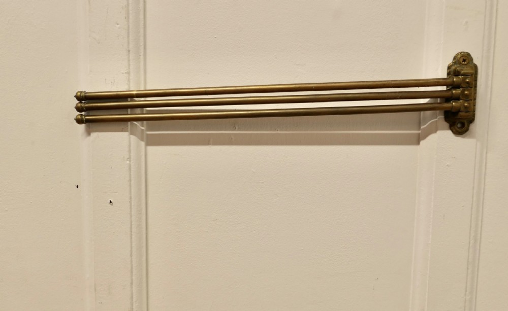 Victorian Brass 3 Branch Folding Towel Rail View II