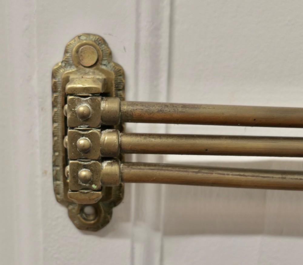 Victorian Brass 3 Branch Folding Towel Rail View VII