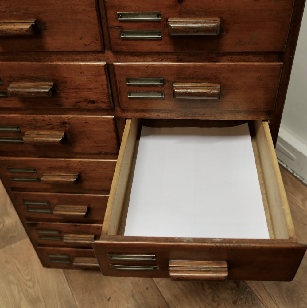 20 Drawer Art Deco A4 Filing Cabinet View V