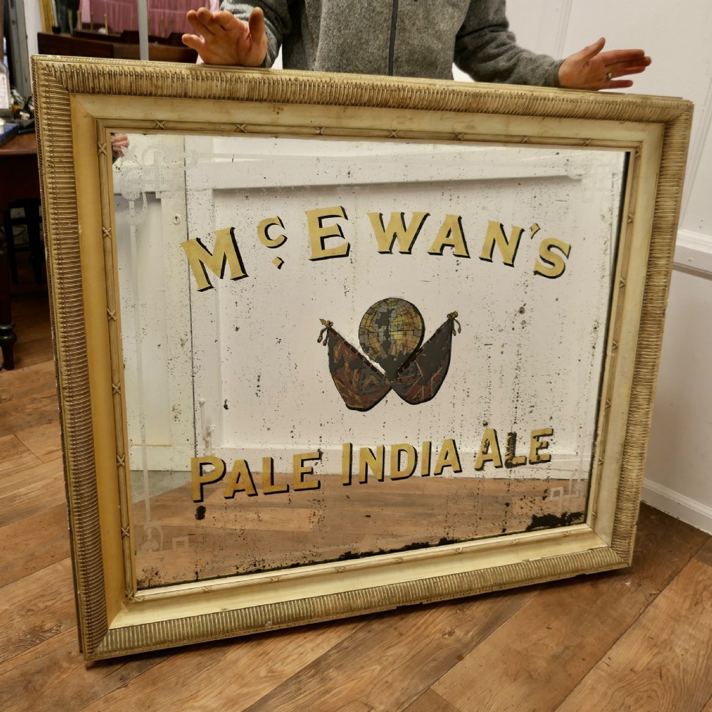 A Large McEwan’s Pale India Ale Advertising Mirror, Pub Sign Mirror for McEwans’s