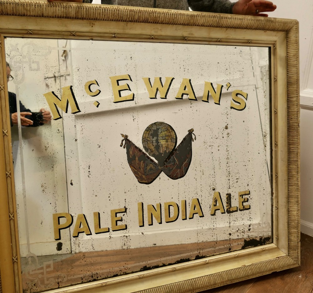 A Large McEwan’s Pale India Ale Advertising Mirror, Pub Sign Mirror for McEwans’s View II