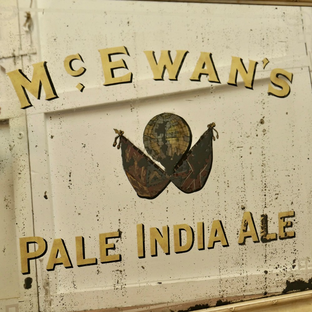 A Large McEwan’s Pale India Ale Advertising Mirror, Pub Sign Mirror for McEwans’s View V