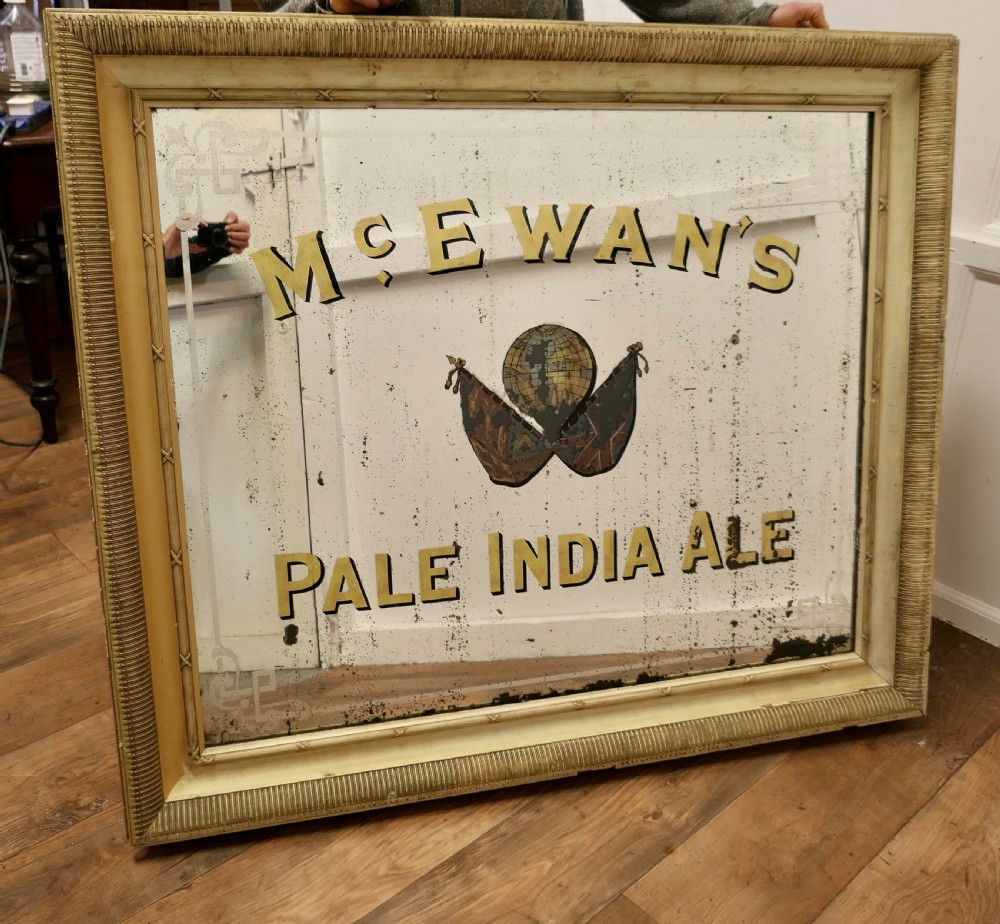 A Large McEwan’s Pale India Ale Advertising Mirror, Pub Sign Mirror for McEwans’s View VI