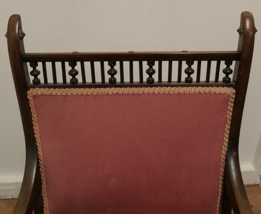 Attractive Edwardian Upholstered Arm Chair View IV