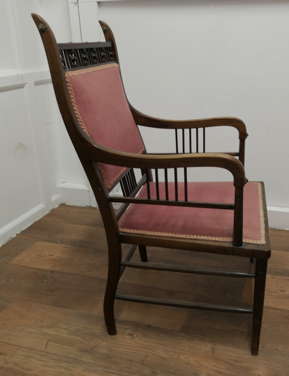 Attractive Edwardian Upholstered Arm Chair View V