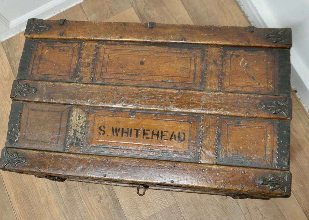 19th Century American “M Cherry” Travel Chest or Steamer Trunk,   View III
