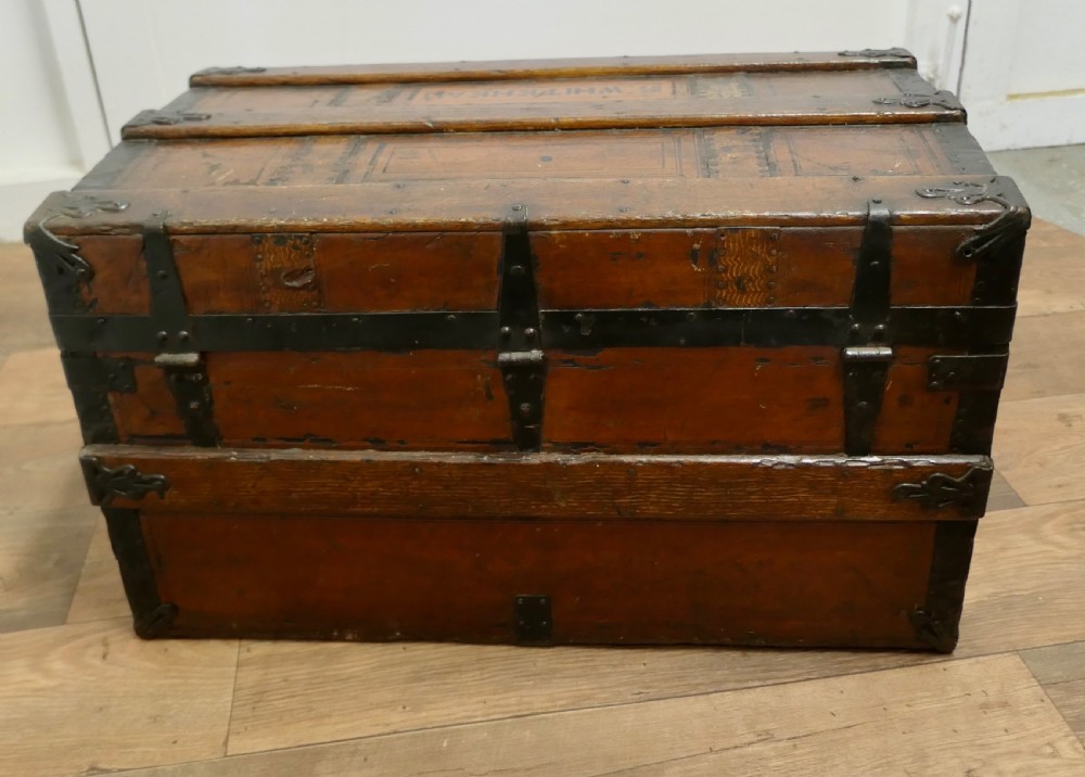 19th Century American “M Cherry” Travel Chest or Steamer Trunk,   View V
